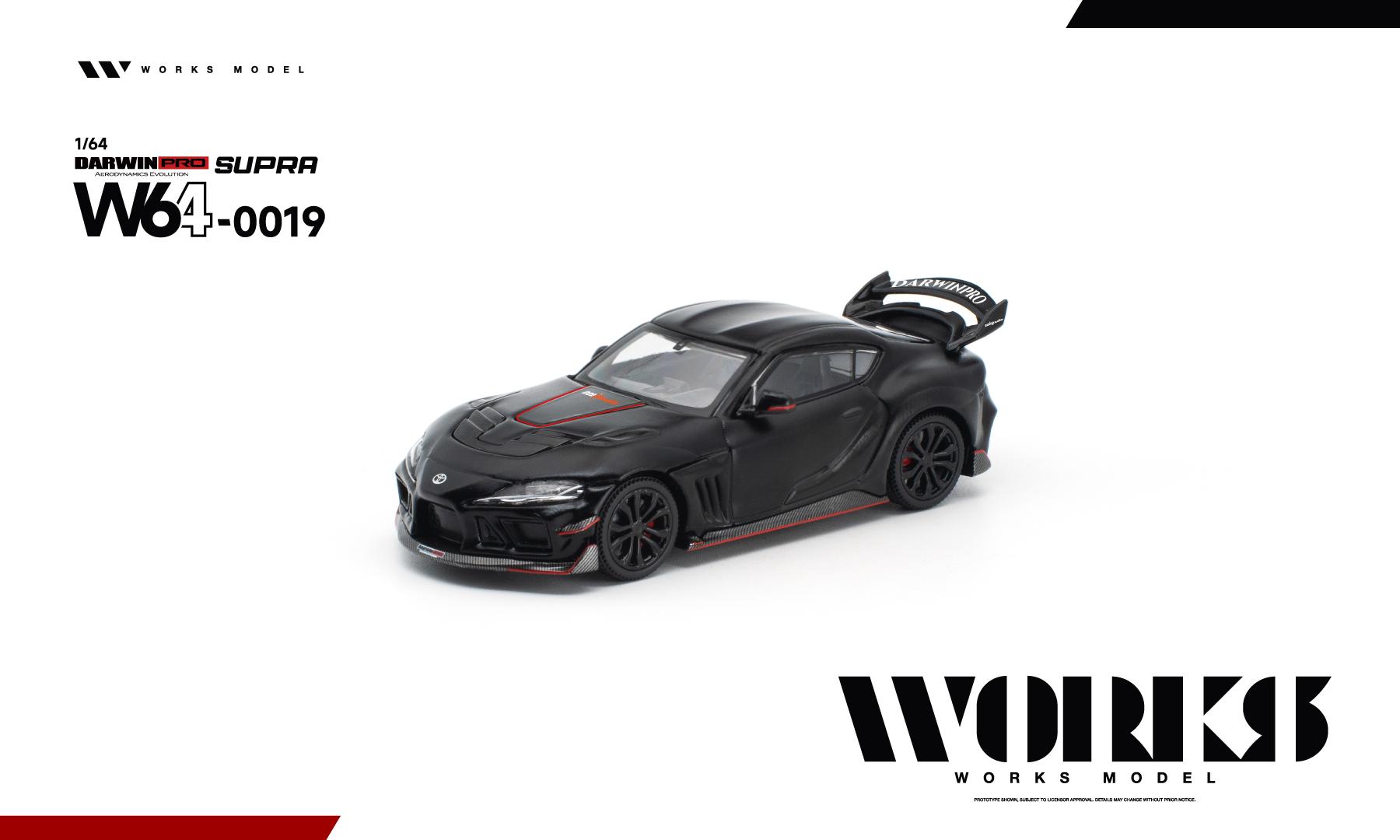 (PREORDER) WORKS 1/64 DARWIN PRO SUPRA DARK W640019 1:64 diecast model