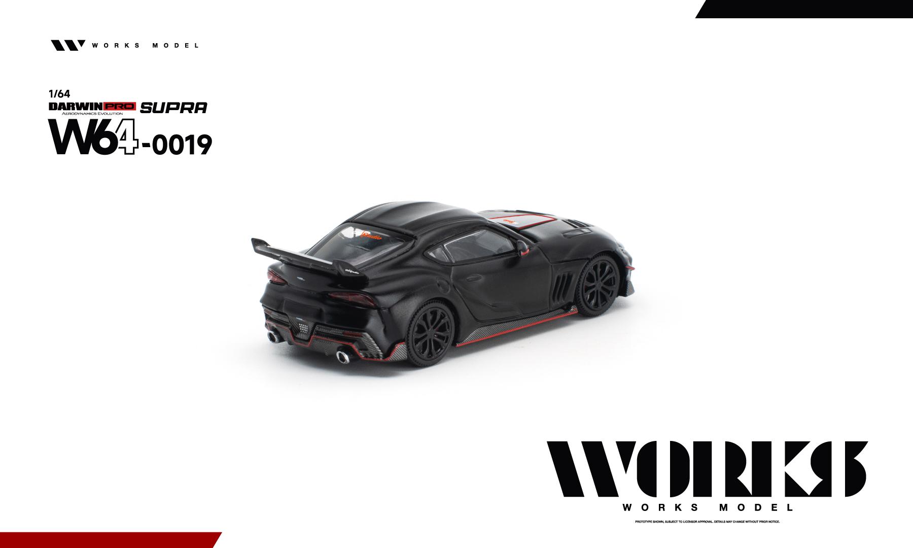(PREORDER) WORKS 1/64 DARWIN PRO SUPRA DARK W640019 1:64 diecast model