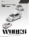 Works 1/64 white Mitsubishi Lancer Evolution VI Tommi Makinen diecast model